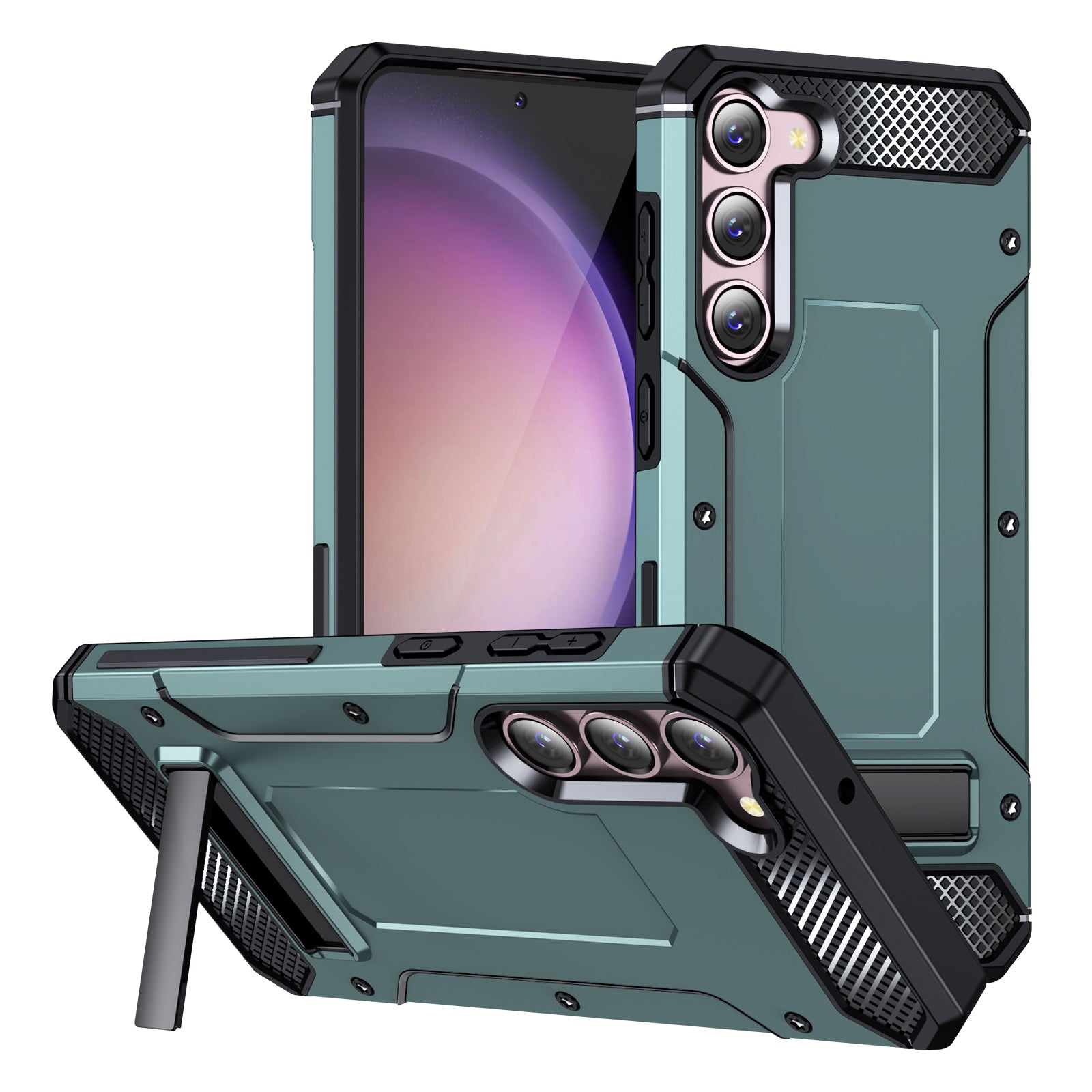 For Samsung Galaxy S23 Metal Kickstand Phone Case TPU PC Anti-drop Cover For Samsung Galaxy S23 Metal Kickstand Phone Case TPU PC Anti-drop Cover